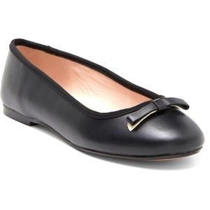 TED BAKER Sualo Leather Bow Ballerina Shoe Black size 41 NIB